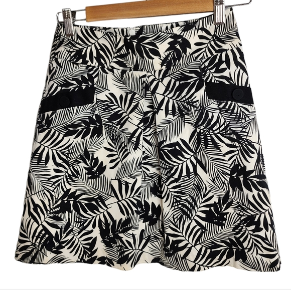 Review short Skirt Black White Floral Pencil size 6 - Picture 5 of 8